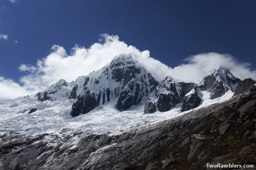 Snowy mountains, Punta Union, Santa Cruz Trek, Peru