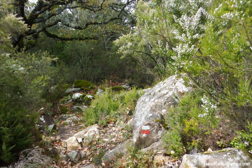 sign of a hiking path in the scrub, Andalucía