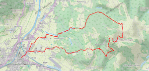 map of walk in St Johann in Tyrol - Kalkstein 14km