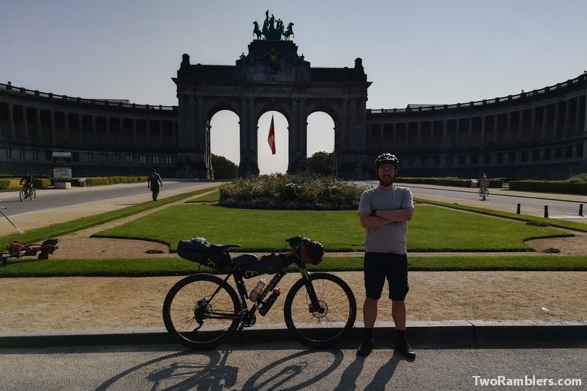 Arcades du Cinquantenaire Brussels. start of bikepacking from Brussels to Berlin