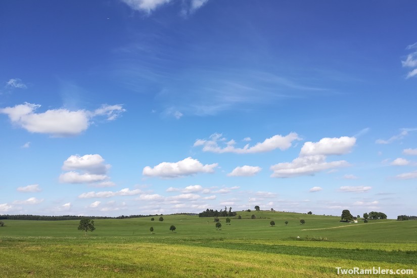 view over green field