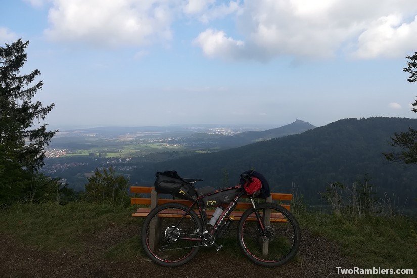 a bike, a bench and a great view